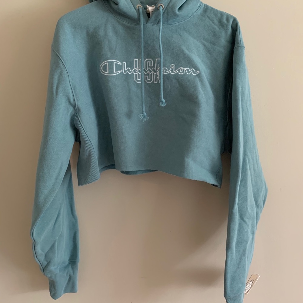 Aqua/teal cropped sweatshirt!